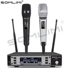 Microfone Duplo Preto E Branco Som Limi Ew135 G4 Sem Fio Grandes Eventos Sennheiser Shure GLXD4