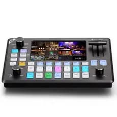 Mesa De Corte 4k HDMI FoMaKo KC602 Mixer Video Live Streaming Profissional Tela Touch 5.5 Polegadas Igreja Estúdio