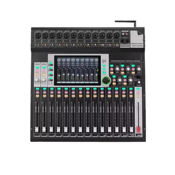 Mesa Digital De Som Leicozic Dmx16 Mixer 16 Canais Tela Touch Wifi Efeitos Profissional Igreja Banda Eventos