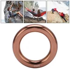 Anel de rapel de escalada em liga de alumínio redonda montanha O para esportes de aventura em árvores