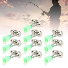 10 peças sinos espirais duplos alarmes de mordida de pesca ferramenta de clipes de ponta de vara de carpa noturna ao ar