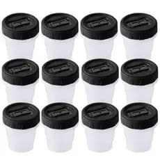 Kit porta temperos/condimentos rosca 65ml preto 12 peças Plasutil ref. 13907