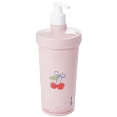 Porta detergente decorado 540 ml com pressurizador rosa Plasutil ref.3258
