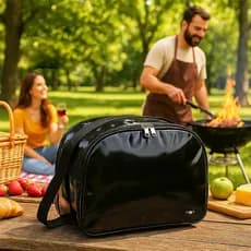 Bolsa Termica Grande Preta 22 Litros 30 Latas De Cerveja Refrigerante 2L Petiscos Praia Não Vaza