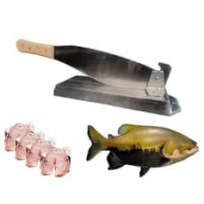 Cortador/picador De Peixe Base Em Alumínio Batido Forte