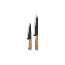 Kit 2 Faca Carbono Tramontina Cabo Madeira Peixeira 5 8