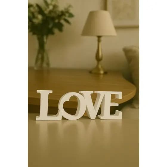 Decoração Minimalista Casa Sala Quarto Love Mesa Estante