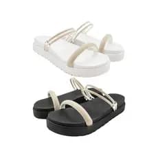 Kit com 2 Papete Sandália Feminina Birken com Strass Brilhante Estilosa Confortavel
