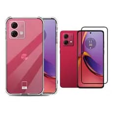 Capa Case Capinha Anti Impacto Para Moto G84 5G + Película 3D Vidro Temperado