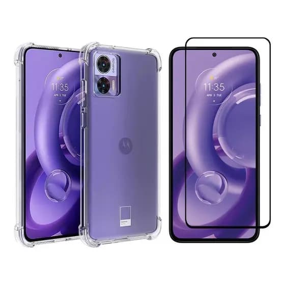 Capa Case Capinha Anti Impacto Compatível Com Motorola Moto Edge 30 Neo + Película 3D Vidro Temperado
