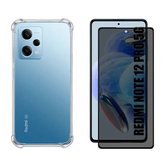 Capa Case Capinha Anti Impacto Para Redmi Note 12 Pro 5G + Película 3D Privacidade