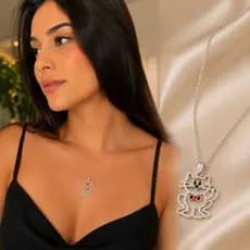 Colar Gatinho Feminino Minimalista Acessório Delicado Moda
