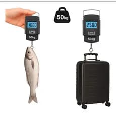 Balança Portátil Para Mala Bagagem Viagem Peixe 50kg Digital