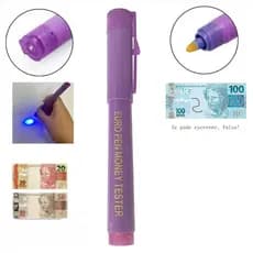 Caneta De Teste Detector Nota Falsa Dinheiro Money Europen