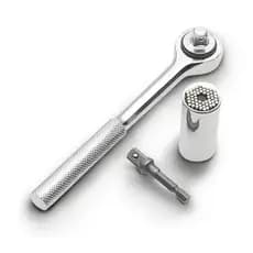 Kit Soquete Universal Chave de Boca Com Catraca 7 A 19mm