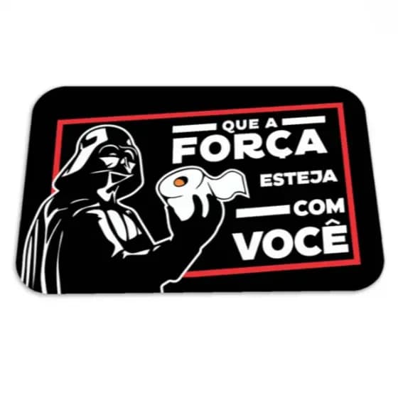 Tapete de banheiro engraçado que A Força Esteja Com Voce Antiderrapante