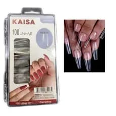 100 Unhas Postiças Bailarina Inteiras Profissional kaisa