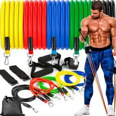 Kit Elásticos Extensores Treinamento Funcional Academia YOGA FISIOTERAPIA Envio Imediato VEJA VÍDEO