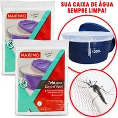 Kit 2 Tela Capa Para Caixa Dágua 1000 Litros Telada Universal Mosquiteira Sem Dengue Sujeiras