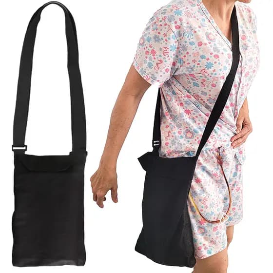 Bolsa Discreta Lateral para Carregar Coletor Urina Dreno Sonda Vesical Pós Cirurgias TECIDO PREMIUM LAVÁVEL
