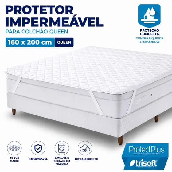 Protetor Impermeável para Colchão Queen SUPER SILENCIOSO 100% Impermeável  Premium