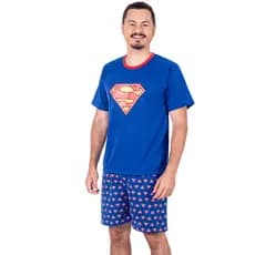 Pijama Adulto Verão Curto Super Homem Capitão América Homem Aranha Hulk Netflix / Pijama Masculino Simpsons