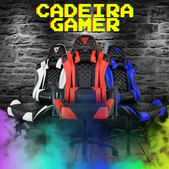 Cadeira Gamer Design Moderno Confortável Resistente Durável Tecnológica