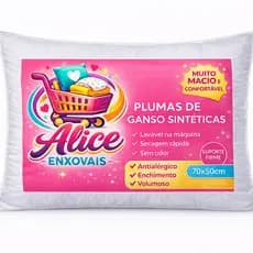 Travesseiro Penas e Plumas de Ganso 70x50cm Macio Confortável Antialérgico Lavável