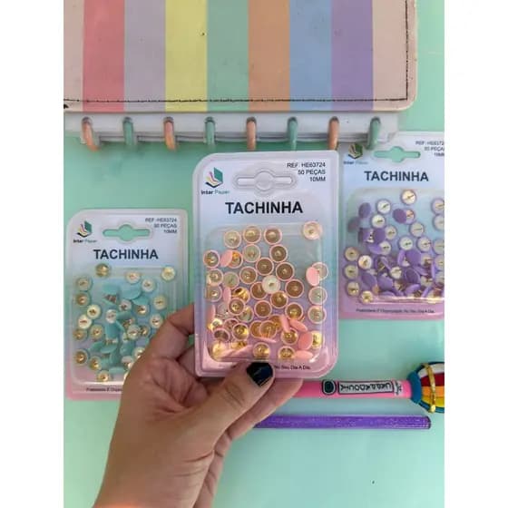 Kit Tachinhas 50 Peças 10mm Papelaria