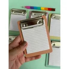 Mini Prancheta Com Bloquinho de Anotações Bloco Destacável Papelaria