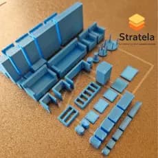 Kit 44 Miniaturas de móveis para casa de boneca arquitetura e maquete