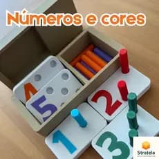 Brinquedo para ensinar matemática e cores - Montessori  - brinquedo pedagógico