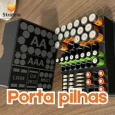 Case porta pilhas e baterias