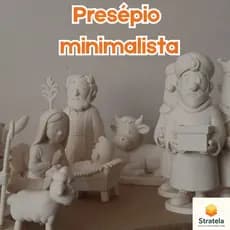 Presépio minimalista e moderno | sagrada família | Reis magos, menino Jesus, Maria e José, manjedoura