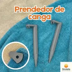 Kit 4 Prendedores de Canga Praia e Jardim | Fixador de Toalha Areia camping e Grama