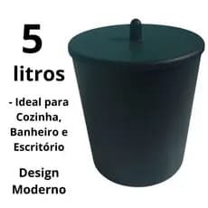 Lixeira 5L Moderna Pia Banheiro Cozinha Escritório Cesto De Lixo