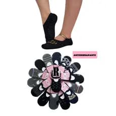 Meias Yoga Pilates C/ Antiderrapante Algodão Feminina