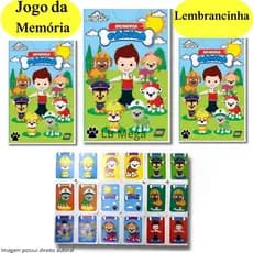 Kit com 3 até 30 Caixinhas Jogo da Memória Canina Brinquedo Educativo para Crianças e Festas