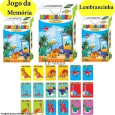 Kit com 3 até 30 Caixinhas Jogo da Memória DINOSSAURO Brinquedo Educativo para Crianças e Festas