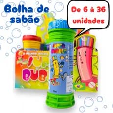 Kit 6 ~36 Bolha de Sabão Oferta Dia das Crianças Lembrancinha Aniversário Quermesse Prenda Junina