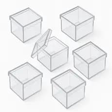 kit 5/10/20/30/40 caixinhas 5x5 acrílica transparente cristal lembrancinhas para personalizar festa infantil