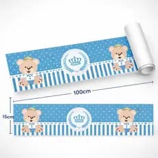 Faixa Decorativa Infantil Bebê Papel de Parede Para Quarto Menino Urso Principe Promoção