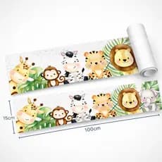 Faixa Decorativa Infantil P/ Quarto De Menino Safari Papel de Parede Promoção