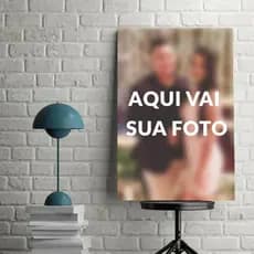 Placa Quadro Decorativo 70x50 CM Personalizado Com Sua Imagem Foto Aqui Família Casal Pet Casamento