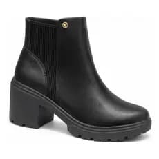 Bota Via Uno Cano Curto Chelsea Salto Bloco 959001 Preta 959001sfacv