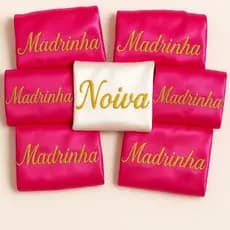 robe pink bordado cor dourado