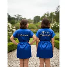 Robe/hobby/roby Para Debutante E Mãe Da Debutante Azul Royal