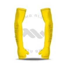 Par Manga Manguito com Proteção Solar UV Braço Unissex Motoqueiro Vôlei Ciclismo Amarelo