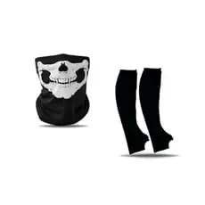 Bandana Balaclava Multiuso Caveira touca mascara + Manguito Manga Proteção Solar Motoqueiro Ciclismo
