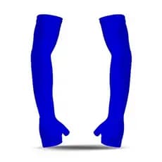 Par Manga Manguito Proteção Solar UV FPS Braço Unissex Motoqueiro volei Ciclismo Azul Royal punho